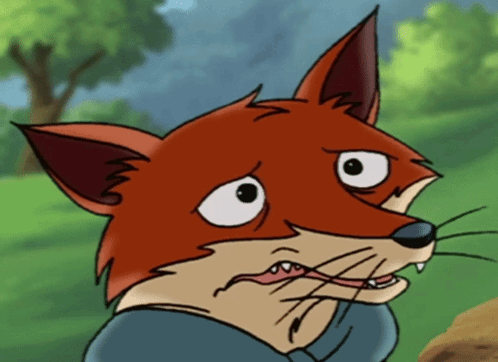 Cartoon Fox Making Funny Face