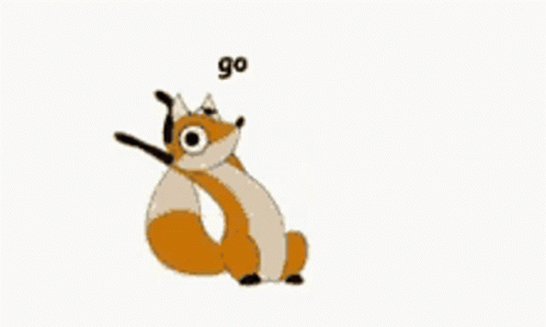 Cartoon Fox Saying Fight For Yer Dreams GIF
