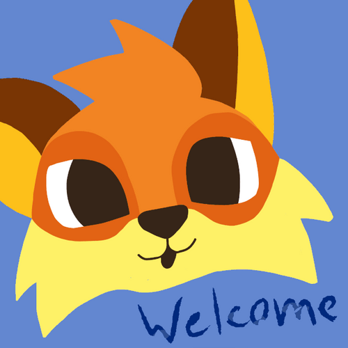 Cartoon Fox Welcome GIF