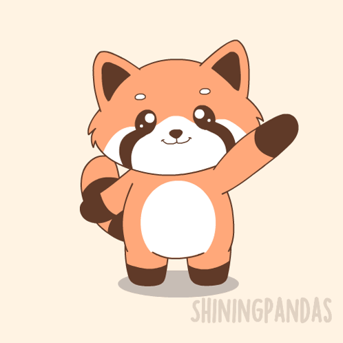 Cartoon Fox With Hearts Shiningpandas