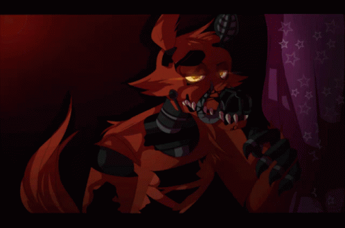 Cartoon Fox With Purple Background GIF