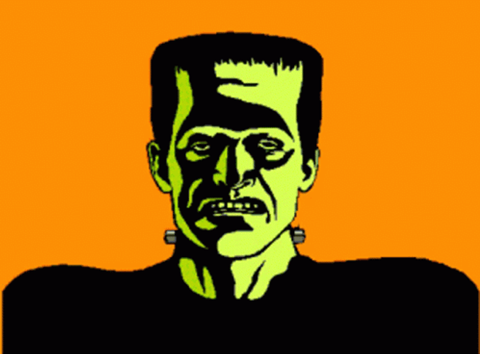 Cartoon Frankenstein Shaking Head GIF