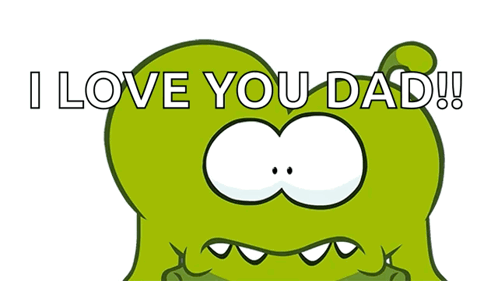 Cartoon Frog Saying I Love You Dad