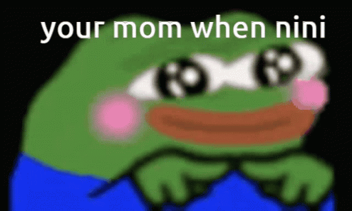 Cartoon Frog With Pink Cheek And Your Mom GIF