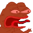 Cartoon Frog with Red Eyes and Tongue