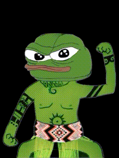 Cartoon Frog With Tattoo Saying I'm a Native American