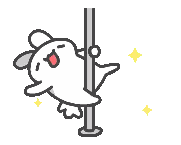 Cartoon Ghost Dancing on Pole