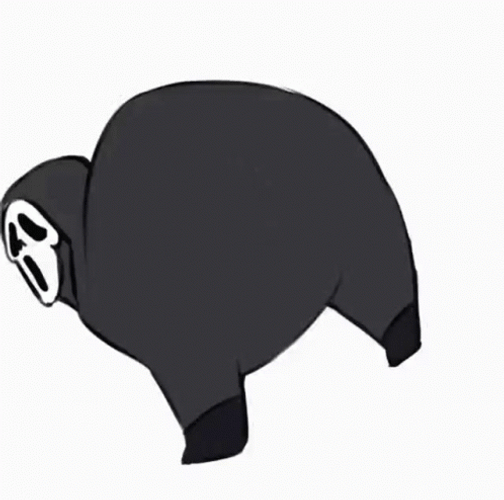 Cartoon Ghost Face Twerking GIF