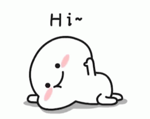 Cartoon Ghost Lying on Ground Saying Hi