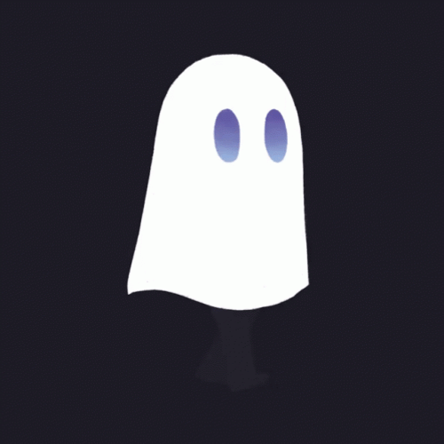 Cartoon Ghost Walking GIF