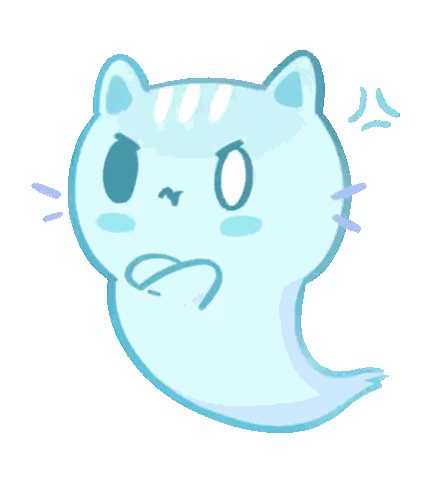 Cartoon Ghost With Cat Face