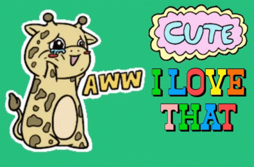 Cartoon Giraffe Cute Aww I Love That