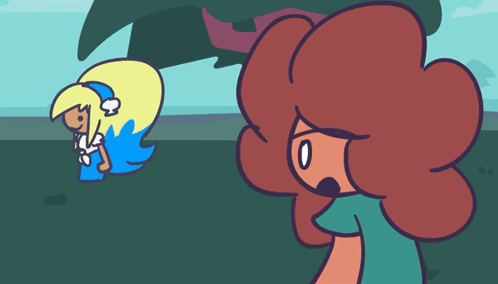 Cartoon Girl Arms Crossed Smile