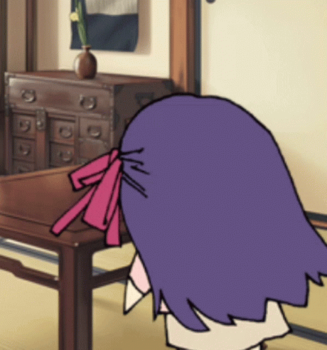 Cartoon Girl Banging Head On Desk GIF