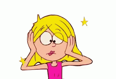 Cartoon Girl Covering Ears with Star