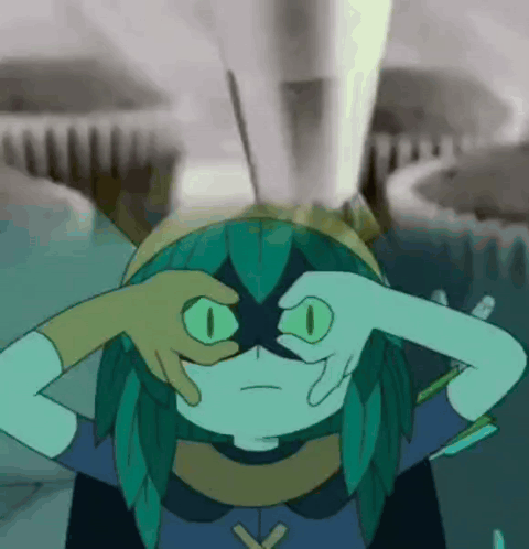 Cartoon Girl Covering Eyes