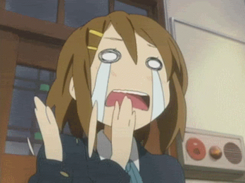 Cartoon Girl Crying Tear Out Of Mouth GIF