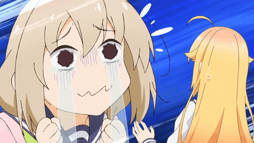 Cartoon Girl Crying Tears
