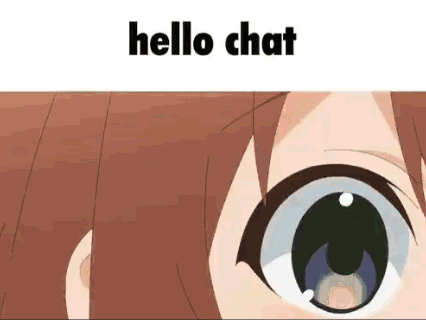 Cartoon Girl Eye Saying Hello Chat GIF