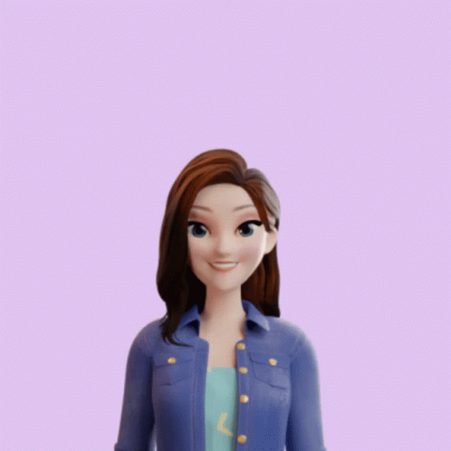Cartoon Girl Giving Middle Finger to Thank You Banner