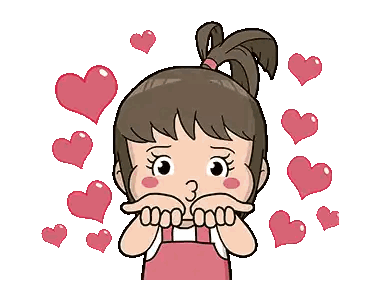 Cartoon Girl Holding Heart
