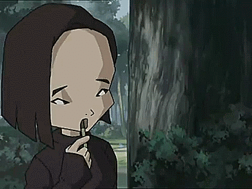 Cartoon Girl Holding Stick Saying Love Makes You Crazy