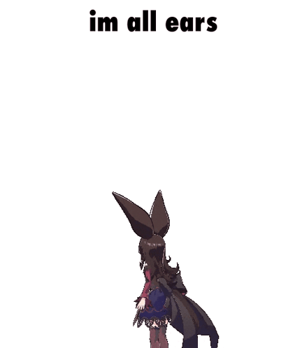 Cartoon Girl Im All Ears