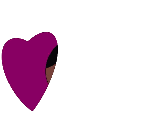 Cartoon Girl in Heart with Swirl Hair