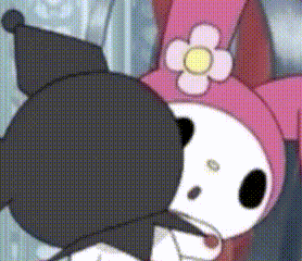 Cartoon Girl In Pink Hat With Flower GIF