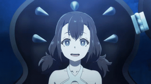 Cartoon Girl Lying in Chair With Spikes on Head