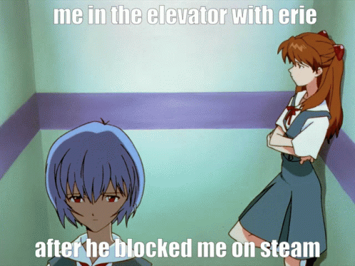 Cartoon Girl Me In The Elevator With Erie GIF