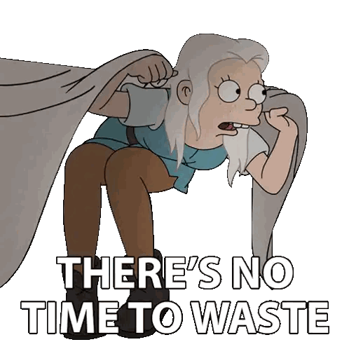 Cartoon Girl No Time to Waste