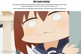 Cartoon Girl Oni Upon Seeing