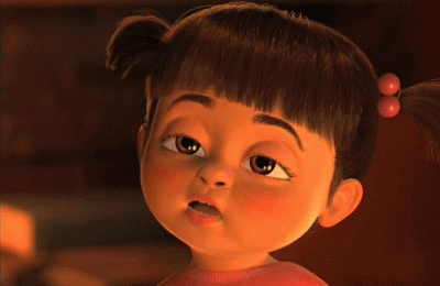 Cartoon Girl Pigtails Funny Face