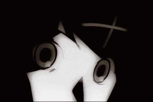 Cartoon Girl Red Eyes I'm In Despair GIF