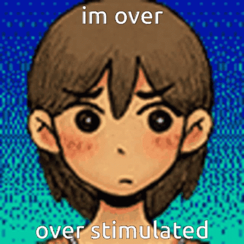 Cartoon Girl Saying Im Over Over Stimulated