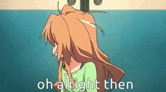 Cartoon Girl Saying Oh Alright Then GIF