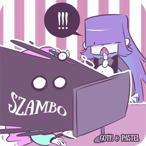 Cartoon Girl Saying Szambo