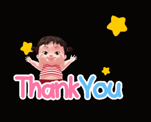 Cartoon Girl Saying Thank You