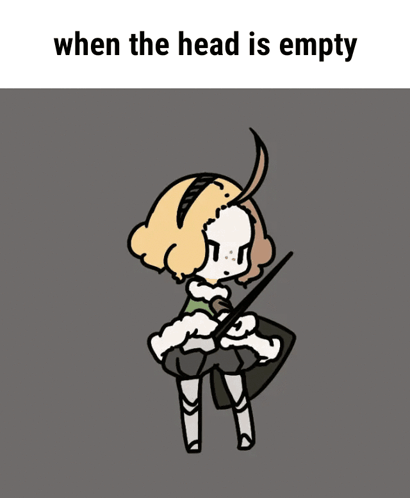 Cartoon Girl Saying When The Head Is Empty