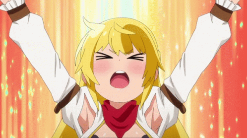 Cartoon Girl Screaming Eyes Closed