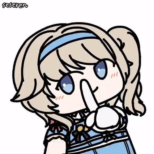 Cartoon Girl Shushing