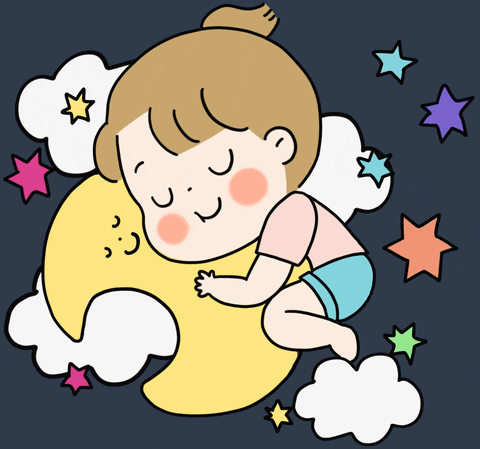 Cartoon Girl Sleeping Night Night GIF