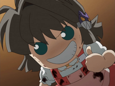 Cartoon Girl Smiling With Bow GIF