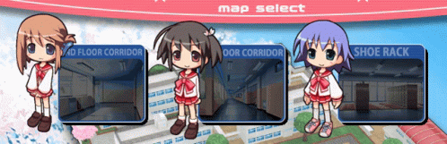 Cartoon Girl Standing Before Map Select GIF