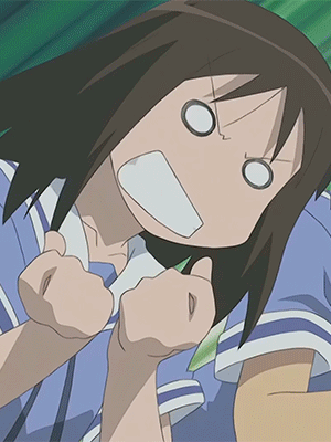 Cartoon Girl Surprised Close Up GIF
