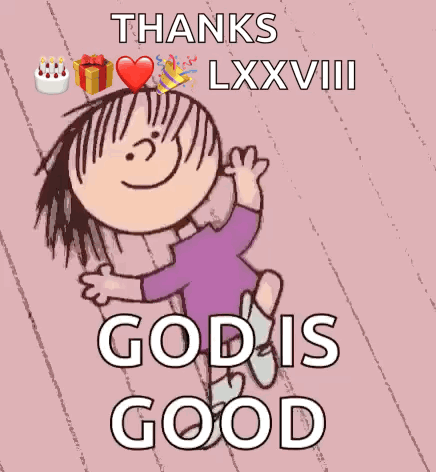 Cartoon Girl Thanks Lxxviii God Is Good GIF