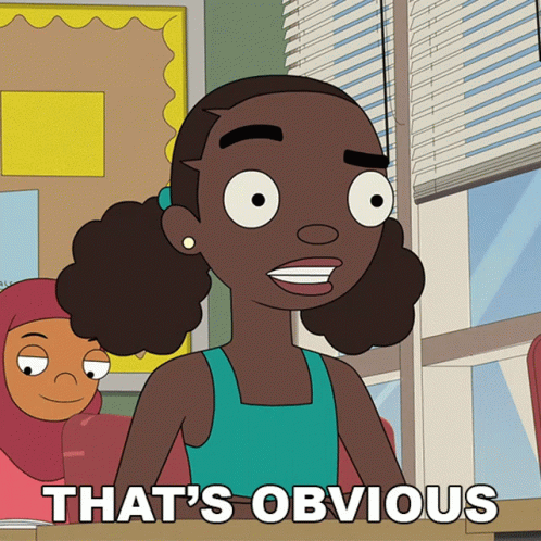 Cartoon Girl That's Obvious
