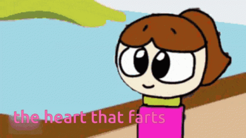 Cartoon Girl The Heart That Farts