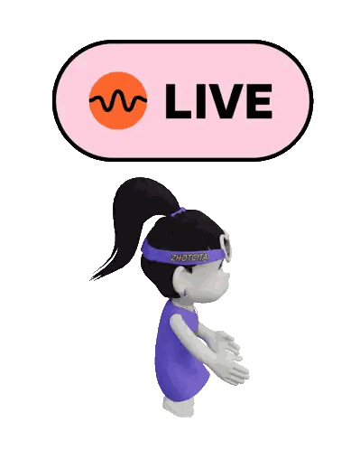 Cartoon Girl Wearing Emotia Headband